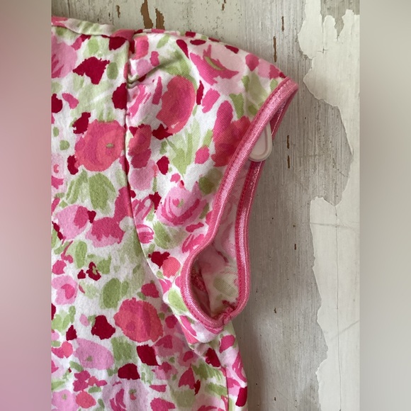 Hanna Andersson Pink Floral Cotton Knit Dress - size 130 - 8 year old - Picture 4 of 8